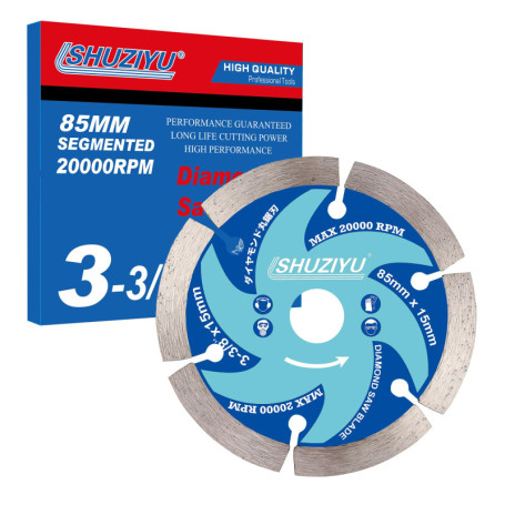 LSHUZIYU 85mm, Trou Central 15mm, Kerf Super Fin 1.2mm, Lame Scie Circulaire Diamantée, Grain 60#, Accessoires De Scie Sans Cord