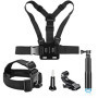 SHOOT 5 en 1 Accessories Pack Kit d'accessoires Selfie Bâton pour GoPro Hero 13/12/11/10/9/8 Hero 7 Noir Argent Blanc/ 6/5 Fusio