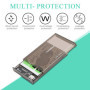 Tccmebius Externe Boîtier de Disque Dur Adaptateur USB 3.0 vers SATA pour 2.5 Pouces 9.5mm 7mm SATA HDD SSD Jusqu'à 6TB, Install