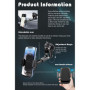 VEDA Support de téléphone de voiture, Accroche Téléphone Portable, Accessoires Voiture, Tableau de Bord, Pare-Brise, Ventouse, S
