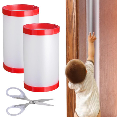 Anti Pincement Protection Doigt, 2 Pcs Anti Pince Doigt Porte, Porte Anti Pince Doigt 17x120cm, Charnière Garde Bébé Protège-Pin