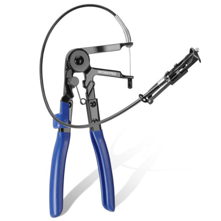 WORKPRO Pince à Collier de Serrage Durite avec Câble Bowden de 700 mm, Pince de Serrage à Fil Flexible et Longue Portée, Outil A