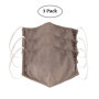 Lofbaz Tissu De Coton De Masque Facial En Tissu Avec Poche De Filtre Lavable Réutilisable (Pierre de Rivière - Paquet de 3, Adul
