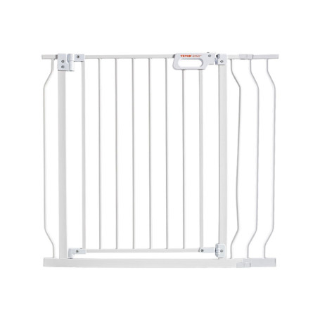 VEVOR Barrière de Sécurité Extensible 75-99 cm Hauteur 76 cm Barrière d'Escalier à Fermeture Automatique sans Perçage Grande Ouv