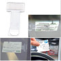 2 clips transparents avec coussinets adhésifs pour pare-brise de voiture - Pour ticket de parking, permis