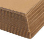 Lot de 24 feuilles plates en carton ondulé pour emballages, expéditions, travaux manuels - Marron type kraft - 30,5 x 30,5 cm
