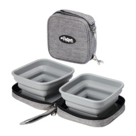 Portabowl - Écuelles Pliables 2 en 1 écologiques pour Chien – Écuelles de Voyage de qualité pour Chien avec étui de Transport – 