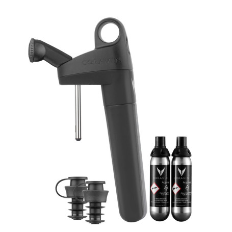 Coravin Pivot + Système de Préservation du Vin | Conserve Le Vin Frais Jusqu’à 4 Semaines | Inclus 2 Bouchons Pivot, 2 Capsules 