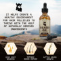 Striking Viking Huile à barbe pour hommes – Formule biologique naturelle avec huiles d'arbre à thé, d'argan et de jojoba pour ho