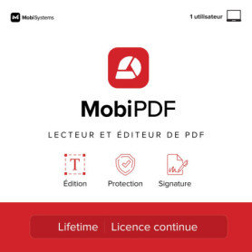 MobiPDF Lifetime - Éditeur professionnel de PDF - Licence à vie | Éditer, protéger, annoter, remplir et signer des PDF pour 1 ut