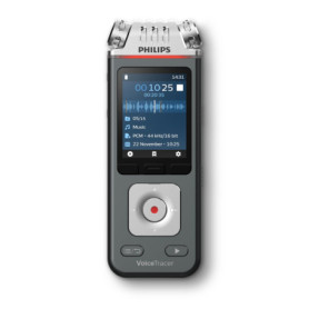 Philips VoiceTracer DVT6115 Enregistreur Vocal, 8 Go, MP3, 3 Microphones HiFi, Enregistrement Musical. Reconnaissance vocale Sem