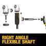 DEWALT Adaptateur de perceuse à angle droit, FlexTorq, système 4 en 1, compact, tige flexible droite, 30,5 cm (DWAMRASETFT)