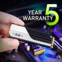 Silicon Power XS70 SP04KGBP44XS7005 Disque Dur SSD avec dissipateur Thermique Compatible avec Playstation 5, Nvme PCIe Gen4 M.2 