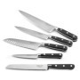 SABATIER TROMPETTE - Bloc 5 couteaux de cuisine - Origin - Acier 5Cr15MoV - Finition Satinée - 26 x 15.5 cm - Noir