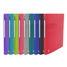 OXFORD Classeur Osmose A4 Dos 20mm 4 Anneaux Ronds Couverture Polypro Coloris Assortis