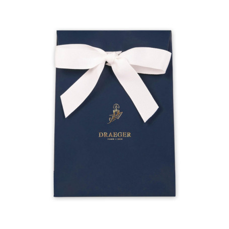 DRAEGER PARIS - Sac Cadeau Bougie - Idée Cadeau Ami, Famille, Collègue - Bleu - 16 x 11,5 cm - Pour Bougie DRAEGER PARIS - Papie