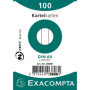 Exacompta - Réf. 10800SE - Paquet de 100 fiches bristol lignées non perforées - sous film - compatibles avec imprimante jet d'en
