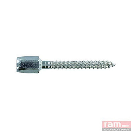 Ram - Piton de Réhabilitation mâle, 6mm, Gris, Boîte de 50