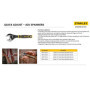 Stanley FatMax FMHT13125-0 Clé à molette réglable 6" bi-matière avec ouverture rapide, mesures métriques et en pouces, trou de s