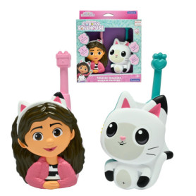 Lexibook, Gabby et la Maison Magique, Talkies-Walkies 3D, Portée 500m, 2 canaux de Communication, Clip Ceinture, Rose/Vert, TW18