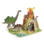 Papo - Terre des Dinosaures, Environnement de Jeu pour Figurines pour Enfants dès 3 Ans - Plateau de Jeu Éducatif pour Explorati