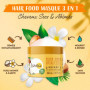 LOVEA - Hair Food - Masque 3 En 1 - Monoï & Karité - Nourrit, Répare & Démêle - Cheveux Secs Et Abimés - 98% D'Origine Naturelle