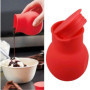 VICMAT Lot de 3 pots en silicone pour fondre le chocolat ou le lait - Pour micro-ondes et bain-marie - Rouge