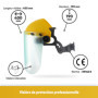 OZAKI - Visière De Protection Ecran En Polycarbonate - Modèle Professionnel - Relevable - Tour De Tête Réglable - Débroussailleu