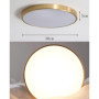 LED Plafonnier Doré Rond Panneau Intérieur Lampe De Plafond Chambre Moderne Dimmable avec Télécommande Ultra Mince Pour Couloir 
