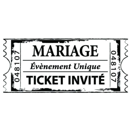 Aladine - Tampon Mariage - Support En bois - Réalisation Invitation et Faire Part de Mariage - Scrapbooking et Carterie Créative