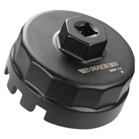 FACOM - Coiffe pour Bouchon de Filtre à Huile Toyota - DEP.T1 - Pour 4 Cylindres de 1,8-2L Essence ou Diesel - Clé à Filtre à Hu