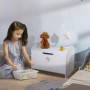HOMCOM Coffre malle de rangement coffre à jouets dim. 62L x 40l x 46H cm MDF blanc