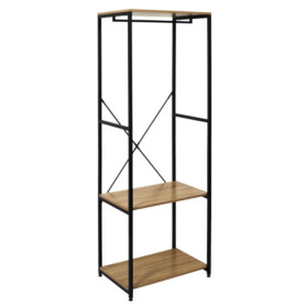 HOME DECO FACTORY - HD7437 - Portant à Vêtement en Acier, Mobilier, Meuble, Portemanteau, Entrée, Black