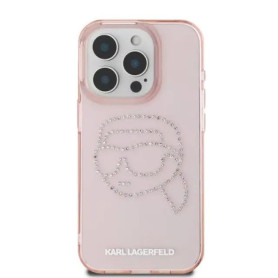 CG MOBILE Karl Lagerfeld IML Coque Rigide pour iPhone 16 Pro Max avec Logo Karl Head, Profil Fin, léger, Facile à Clipser, Prote