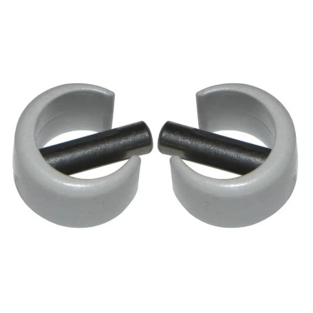 cyclingcolors 2x Clip de fixation avec goupille Ø 4mm pour manivelle volet roulant Ø 13mm extérieur couleur gris Fenêtre Store O
