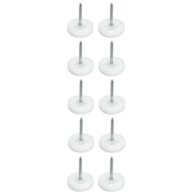 cyclingcolors 10x patin pied de meuble table chaise blanc clou plastique, 10mm