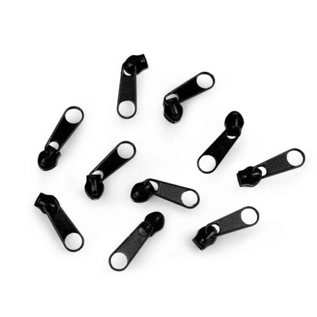 cyclingcolors 10x Curseur N°3 Non Verrouillable pour Fermeture éclair à Glissière Spirale Zipper Tirette Métal idéal Jupe Vêteme