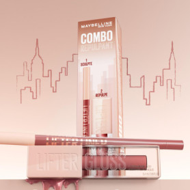 Maybelline New York - Coffret Combo Repulpant Lifter - Liner Big Lift + Gloss Moon - Lèvres Repulpées, Hydratées & Brillantes - 