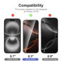 NEW'C Lot de 3, Verre Trempé pour iPhone 16 Pro (6,3 Pouces) Film en Protection écran efficace contre les Rayures - Ultra Résist
