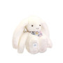 DOUDOU ET COMPAGNIE - Lapin Fleurette Blanc 25 cm – Peluche Doudou Ultra Douce avec Motif Fleuri – Idée Cadeau Naissance pour Fi