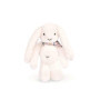 DOUDOU ET COMPAGNIE - Lapin Fleurette Blanc 35 cm – Peluche Ultra Douce pour Bébé avec Foulard Fleuri – Grand Doudou Mixte dès l
