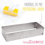 SCRAP COOKING 1916 Cadre Pâtissier Rectangulaire Extensible en Inox – Moule Rectangle Longueur Ajustable Réglable de 25 à 48 cm 