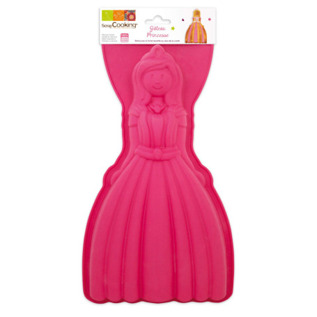 SCRAP COOKING 3138 Princesse Moule Silicone Rose 35,5 x 17,5 x 3,5 cm