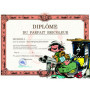Gaston Lagaffe GLDP-7030 Carte double avec enveloppe Diplôme du Parfait Petit Bricoleur - Perceuse Plombier Réparateur Bricoleus