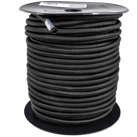 WERKA PRO Tendeur élastique Noir Longueurs Multiples 10mm x 40 mètres sur Bobine