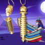 Pendule Divinatoire Egyptien de Radiesthésie ISIS GRAND FORMAT (9 spirales) en Laiton doré – Pendule TEMOIN Voyance Sourcier Geo