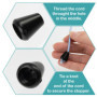 AERZETIX - Lot de 24 Embouts de cordon coniques Ø5 mm pour lacet corde ficelle - couleur noir - en plastique - protection effilo