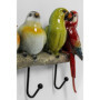 Kare Design Porte Manteau Murale Oiseaux Exotiques, Multicolore, Cintre Acier Laqué, Animal, 5 Patères, Vestiaire Entrée, Deco I