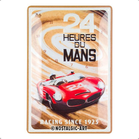 Nostalgic-Art Plaque rétro, 20 x 30 cm, 24h Le Mans – Red Car 1963 – Idée cadeau pour fans de moteur, Official License Product (