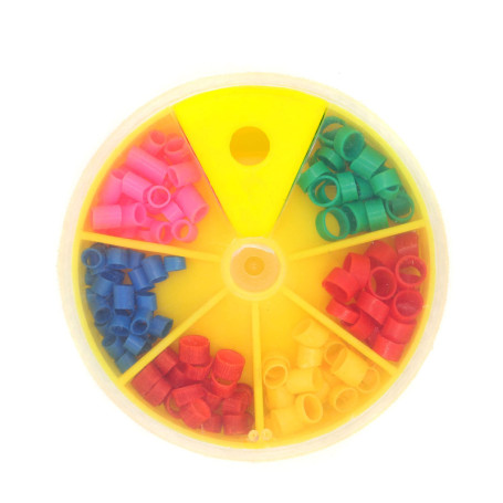 Lot d'anneaux de flotteurs de différentes tailles | Boîte rotative pour poses de pêche